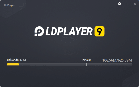 Interface de instalação do emulador LDPlayer